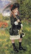Pierre Renoir Girl with Parasol (Aline Nunes) oil painting artist